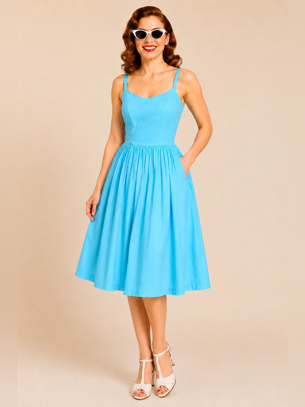 🌺 Pinup Couture Vintage-Inspired Fit & Flare Dress - Picture 3 of 7